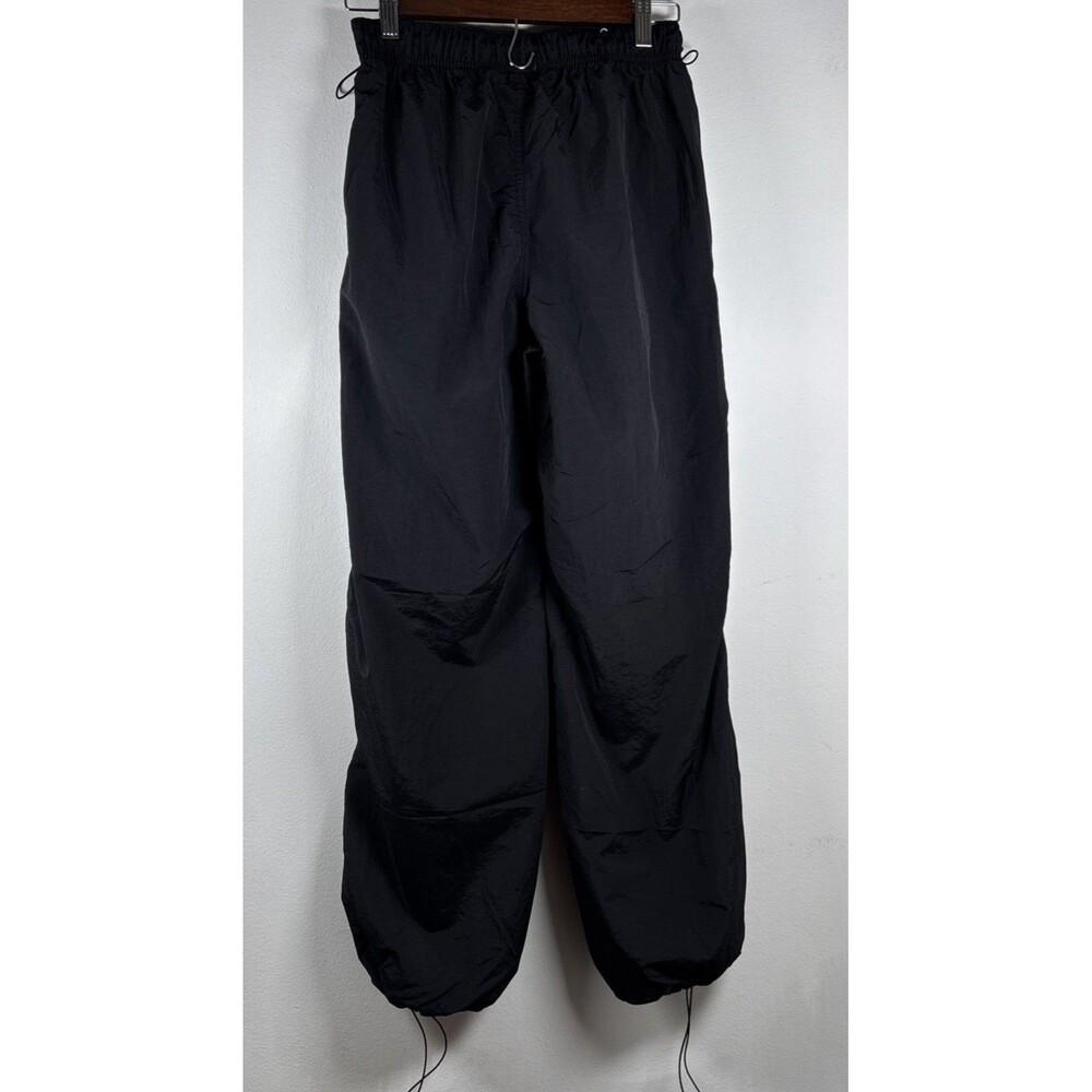 Love Tree Black Parachute Cargo Pants Womens S Y2K Gorpcore 100% Nylon Utility - Picture 6 of 16